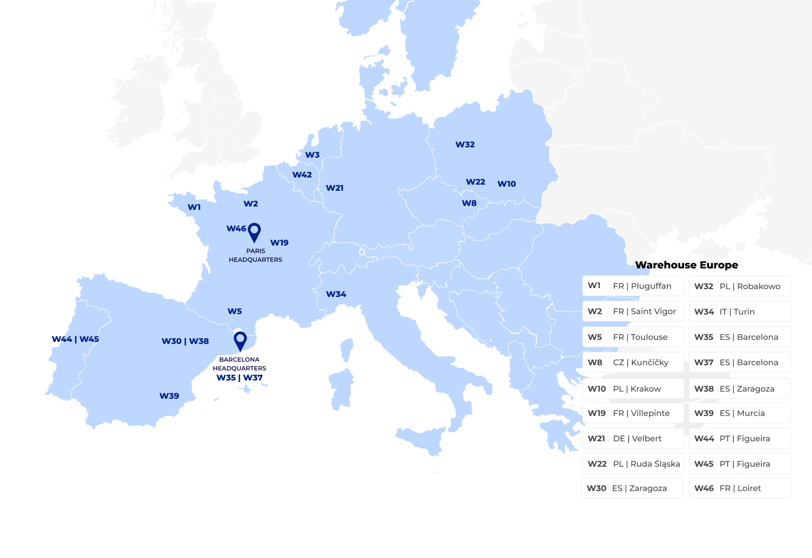Shipping map eu